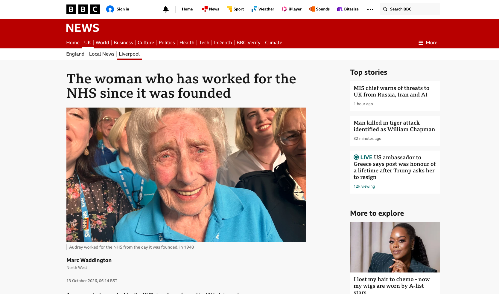 Audrey Joughlin BBC
